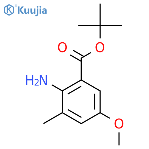 Tert-butyl 2-amino-5-methoxy-3-methylbenzoate structure