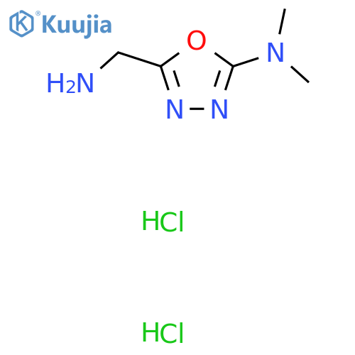 5-(Aminomethyl)-N,N-dimethyl-1,3,4-oxadiazol-2-amine;dihydrochloride structure
