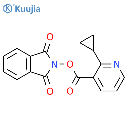 1,3-dioxo-2,3-dihydro-1H-isoindol-2-yl 2-cyclopropylpyridine-3-carboxylate structure