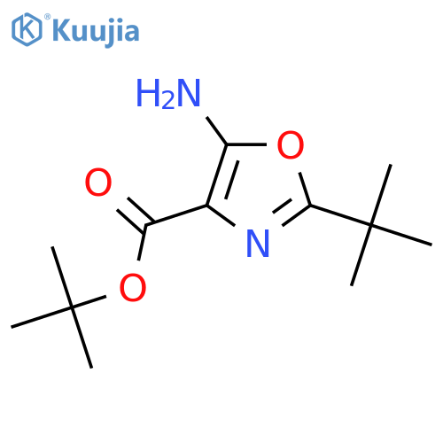Tert-butyl 5-amino-2-tert-butyl-1,3-oxazole-4-carboxylate structure
