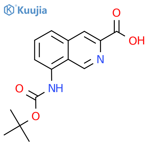 8-{[(Tert-butoxy)carbonyl]amino}isoquinoline-3-carboxylic acid structure