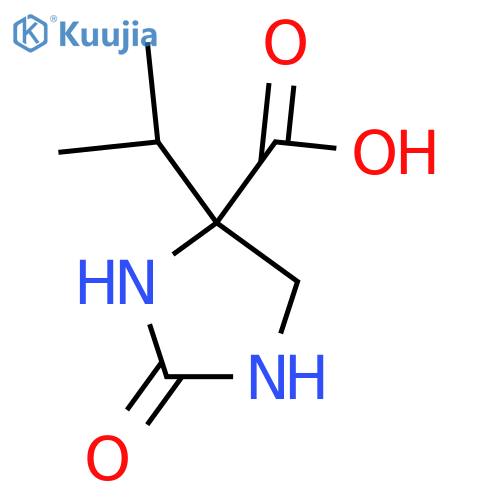 2-Oxo-4-propan-2-ylimidazolidine-4-carboxylic acid structure