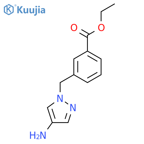 Ethyl 3-[(4-aminopyrazol-1-yl)methyl]benzoate structure