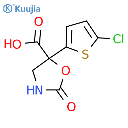 5-(5-Chlorothiophen-2-yl)-2-oxo-1,3-oxazolidine-5-carboxylic acid structure