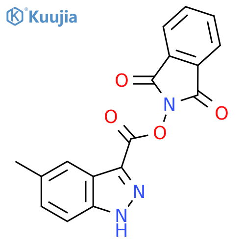 1,3-dioxo-2,3-dihydro-1H-isoindol-2-yl 5-methyl-1H-indazole-3-carboxylate structure