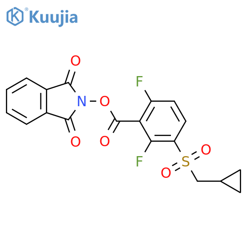 1,3-dioxo-2,3-dihydro-1H-isoindol-2-yl 3-cyclopropylmethanesulfonyl-2,6-difluorobenzoate structure