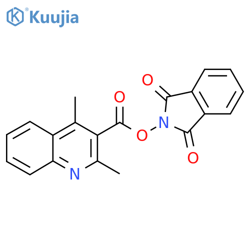 1,3-dioxo-2,3-dihydro-1H-isoindol-2-yl 2,4-dimethylquinoline-3-carboxylate structure