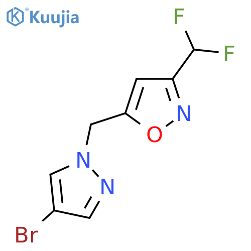 5-[(4-Bromopyrazol-1-yl)methyl]-3-(difluoromethyl)-1,2-oxazole structure