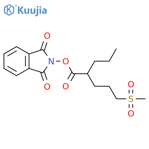 1,3-dioxo-2,3-dihydro-1H-isoindol-2-yl 5-methanesulfonyl-2-propylpentanoate structure