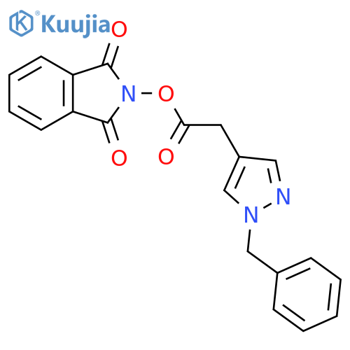 1,3-dioxo-2,3-dihydro-1H-isoindol-2-yl 2-(1-benzyl-1H-pyrazol-4-yl)acetate structure