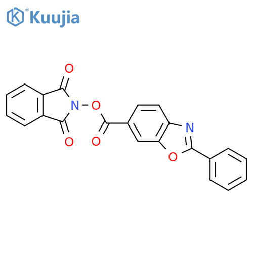 1,3-dioxo-2,3-dihydro-1H-isoindol-2-yl 2-phenyl-1,3-benzoxazole-6-carboxylate structure