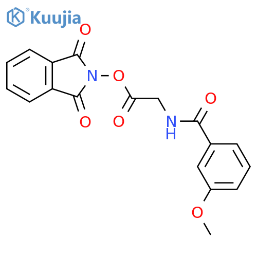 1,3-dioxo-2,3-dihydro-1H-isoindol-2-yl 2-[(3-methoxyphenyl)formamido]acetate structure