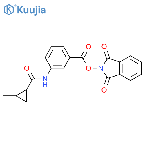 1,3-dioxo-2,3-dihydro-1H-isoindol-2-yl 3-(2-methylcyclopropaneamido)benzoate structure