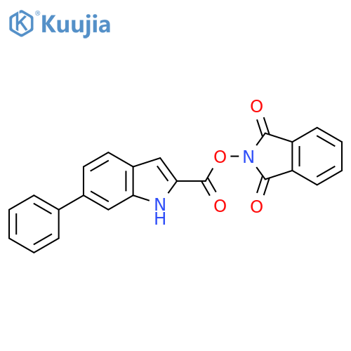 1,3-dioxo-2,3-dihydro-1H-isoindol-2-yl 6-phenyl-1H-indole-2-carboxylate structure