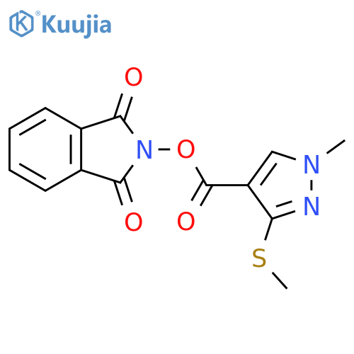 1,3-dioxo-2,3-dihydro-1H-isoindol-2-yl 1-methyl-3-(methylsulfanyl)-1H-pyrazole-4-carboxylate structure