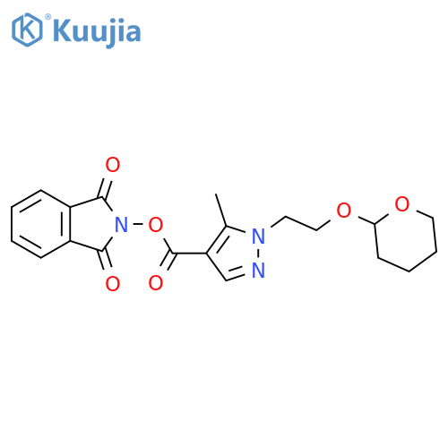 1,3-dioxo-2,3-dihydro-1H-isoindol-2-yl 5-methyl-1-[2-(oxan-2-yloxy)ethyl]-1H-pyrazole-4-carboxylate structure