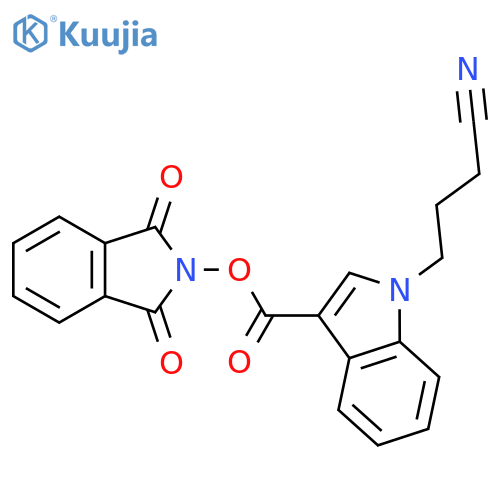 1,3-dioxo-2,3-dihydro-1H-isoindol-2-yl 1-(3-cyanopropyl)-1H-indole-3-carboxylate structure