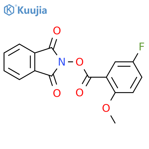 1,3-dioxo-2,3-dihydro-1H-isoindol-2-yl 5-fluoro-2-methoxybenzoate structure