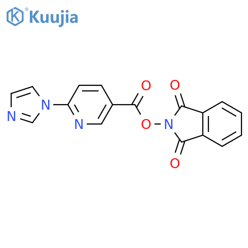 1,3-dioxo-2,3-dihydro-1H-isoindol-2-yl 6-(1H-imidazol-1-yl)pyridine-3-carboxylate structure
