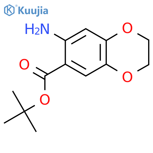 Tert-butyl 6-amino-2,3-dihydro-1,4-benzodioxine-7-carboxylate structure