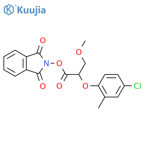 1,3-dioxo-2,3-dihydro-1H-isoindol-2-yl 2-(4-chloro-2-methylphenoxy)-3-methoxypropanoate structure
