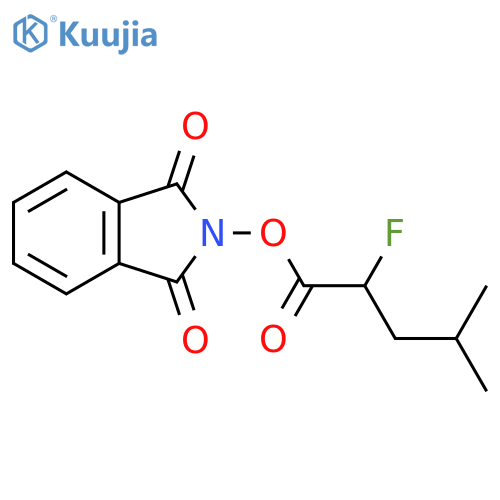1,3-dioxo-2,3-dihydro-1H-isoindol-2-yl 2-fluoro-4-methylpentanoate structure
