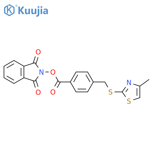 1,3-dioxo-2,3-dihydro-1H-isoindol-2-yl 4-{[(4-methyl-1,3-thiazol-2-yl)sulfanyl]methyl}benzoate structure