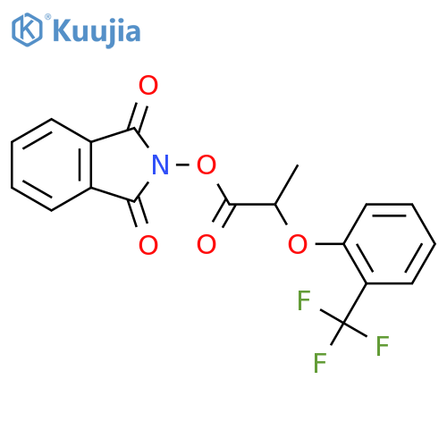 1,3-dioxo-2,3-dihydro-1H-isoindol-2-yl 2-[2-(trifluoromethyl)phenoxy]propanoate structure
