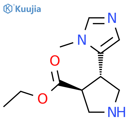 Ethyl (3S,4S)-4-(3-methylimidazol-4-yl)pyrrolidine-3-carboxylate structure