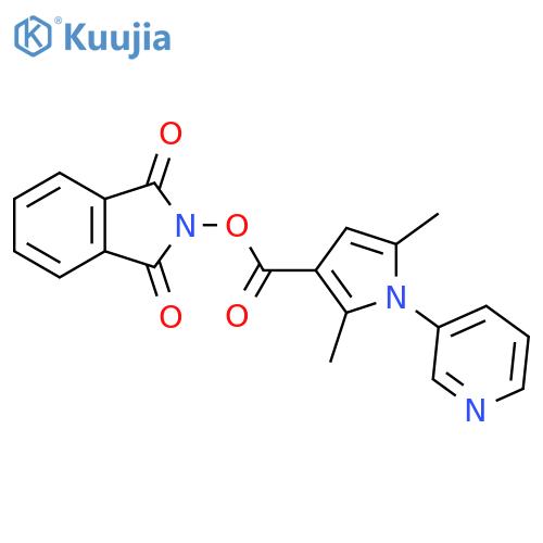 1,3-dioxo-2,3-dihydro-1H-isoindol-2-yl 2,5-dimethyl-1-(pyridin-3-yl)-1H-pyrrole-3-carboxylate structure