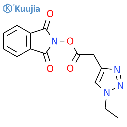 1,3-dioxo-2,3-dihydro-1H-isoindol-2-yl 2-(1-ethyl-1H-1,2,3-triazol-4-yl)acetate structure