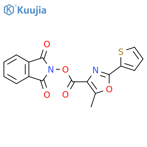 1,3-dioxo-2,3-dihydro-1H-isoindol-2-yl 5-methyl-2-(thiophen-2-yl)-1,3-oxazole-4-carboxylate structure