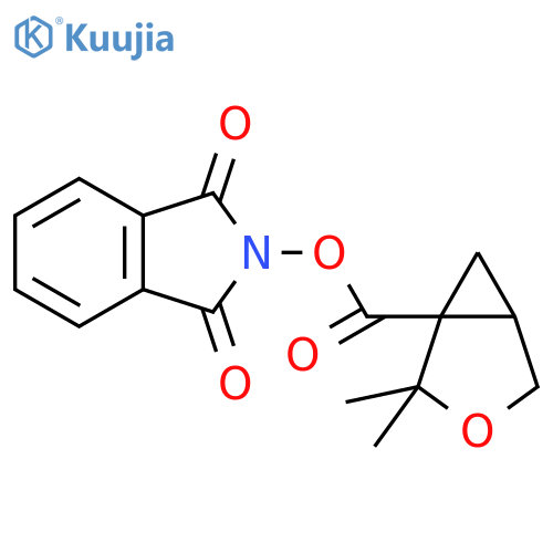 1,3-dioxo-2,3-dihydro-1H-isoindol-2-yl 2,2-dimethyl-3-oxabicyclo[3.1.0]hexane-1-carboxylate structure