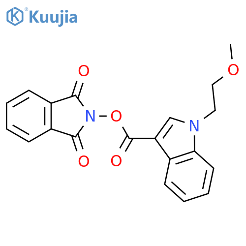1,3-dioxo-2,3-dihydro-1H-isoindol-2-yl 1-(2-methoxyethyl)-1H-indole-3-carboxylate structure