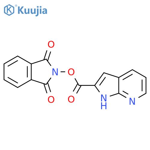 1,3-dioxo-2,3-dihydro-1H-isoindol-2-yl 1H-pyrrolo[2,3-b]pyridine-2-carboxylate structure