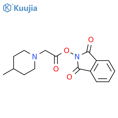 1,3-dioxo-2,3-dihydro-1H-isoindol-2-yl 2-(4-methylpiperidin-1-yl)acetate structure