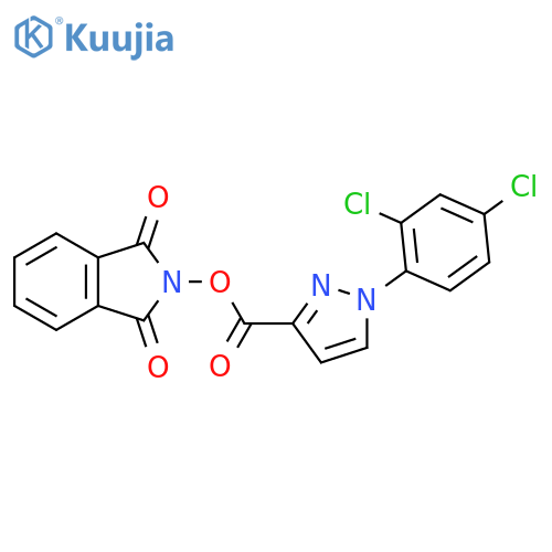 1,3-dioxo-2,3-dihydro-1H-isoindol-2-yl 1-(2,4-dichlorophenyl)-1H-pyrazole-3-carboxylate structure