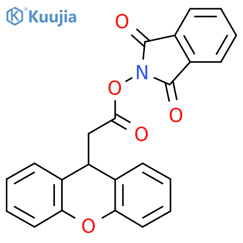 1,3-dioxo-2,3-dihydro-1H-isoindol-2-yl 2-(9H-xanthen-9-yl)acetate structure