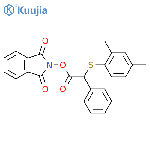 1,3-dioxo-2,3-dihydro-1H-isoindol-2-yl 2-[(2,4-dimethylphenyl)sulfanyl]-2-phenylacetate structure