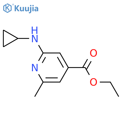 Ethyl 2-(cyclopropylamino)-6-methylpyridine-4-carboxylate structure