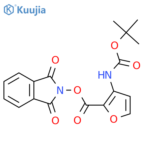 1,3-dioxo-2,3-dihydro-1H-isoindol-2-yl 3-{[(tert-butoxy)carbonyl]amino}furan-2-carboxylate structure