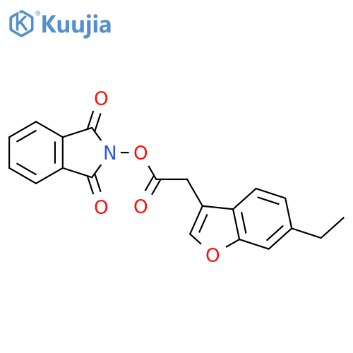 1,3-dioxo-2,3-dihydro-1H-isoindol-2-yl 2-(6-ethyl-1-benzofuran-3-yl)acetate structure
