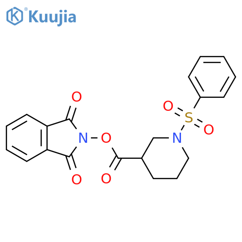 1,3-dioxo-2,3-dihydro-1H-isoindol-2-yl 1-(benzenesulfonyl)piperidine-3-carboxylate structure