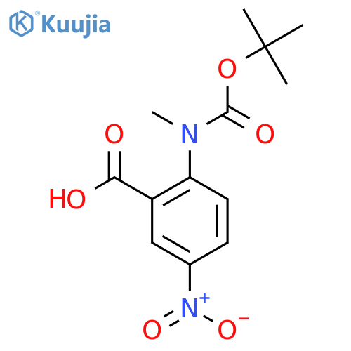2-{[(Tert-butoxy)carbonyl](methyl)amino}-5-nitrobenzoic acid structure