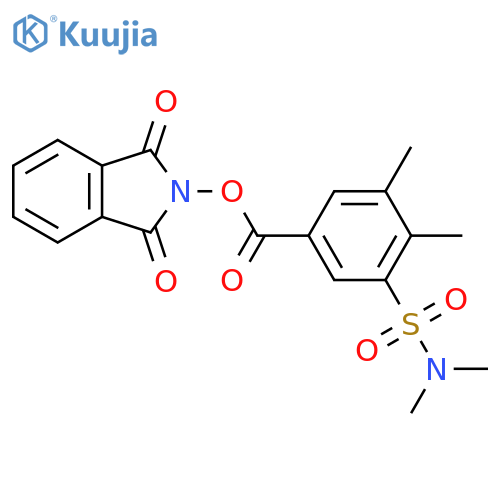 1,3-dioxo-2,3-dihydro-1H-isoindol-2-yl 3-(dimethylsulfamoyl)-4,5-dimethylbenzoate structure