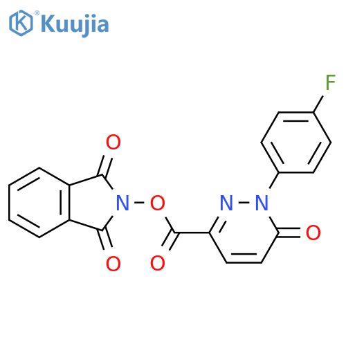1,3-dioxo-2,3-dihydro-1H-isoindol-2-yl 1-(4-fluorophenyl)-6-oxo-1,6-dihydropyridazine-3-carboxylate structure