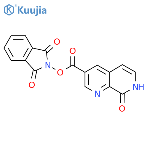 1,3-dioxo-2,3-dihydro-1H-isoindol-2-yl 8-oxo-7,8-dihydro-1,7-naphthyridine-3-carboxylate structure