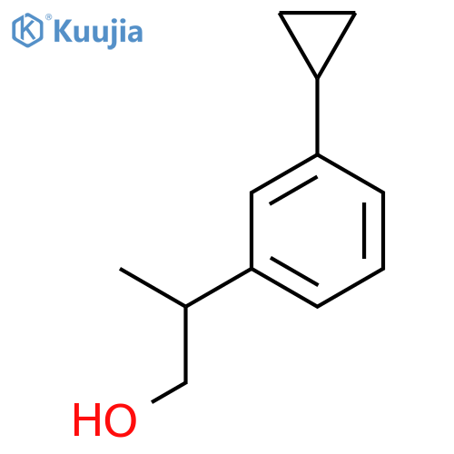 2-(3-Cyclopropylphenyl)propan-1-ol structure