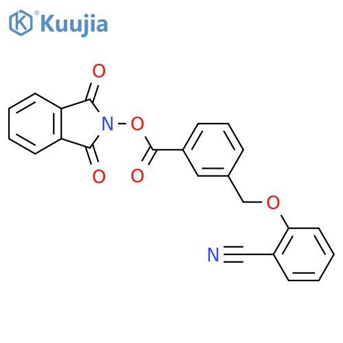 1,3-dioxo-2,3-dihydro-1H-isoindol-2-yl 3-[(2-cyanophenoxy)methyl]benzoate structure