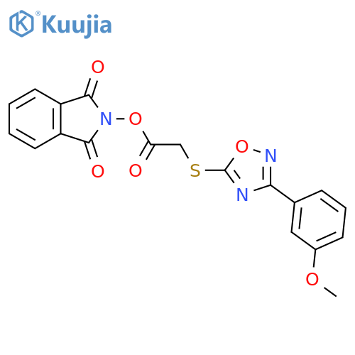 1,3-dioxo-2,3-dihydro-1H-isoindol-2-yl 2-{[3-(3-methoxyphenyl)-1,2,4-oxadiazol-5-yl]sulfanyl}acetate structure